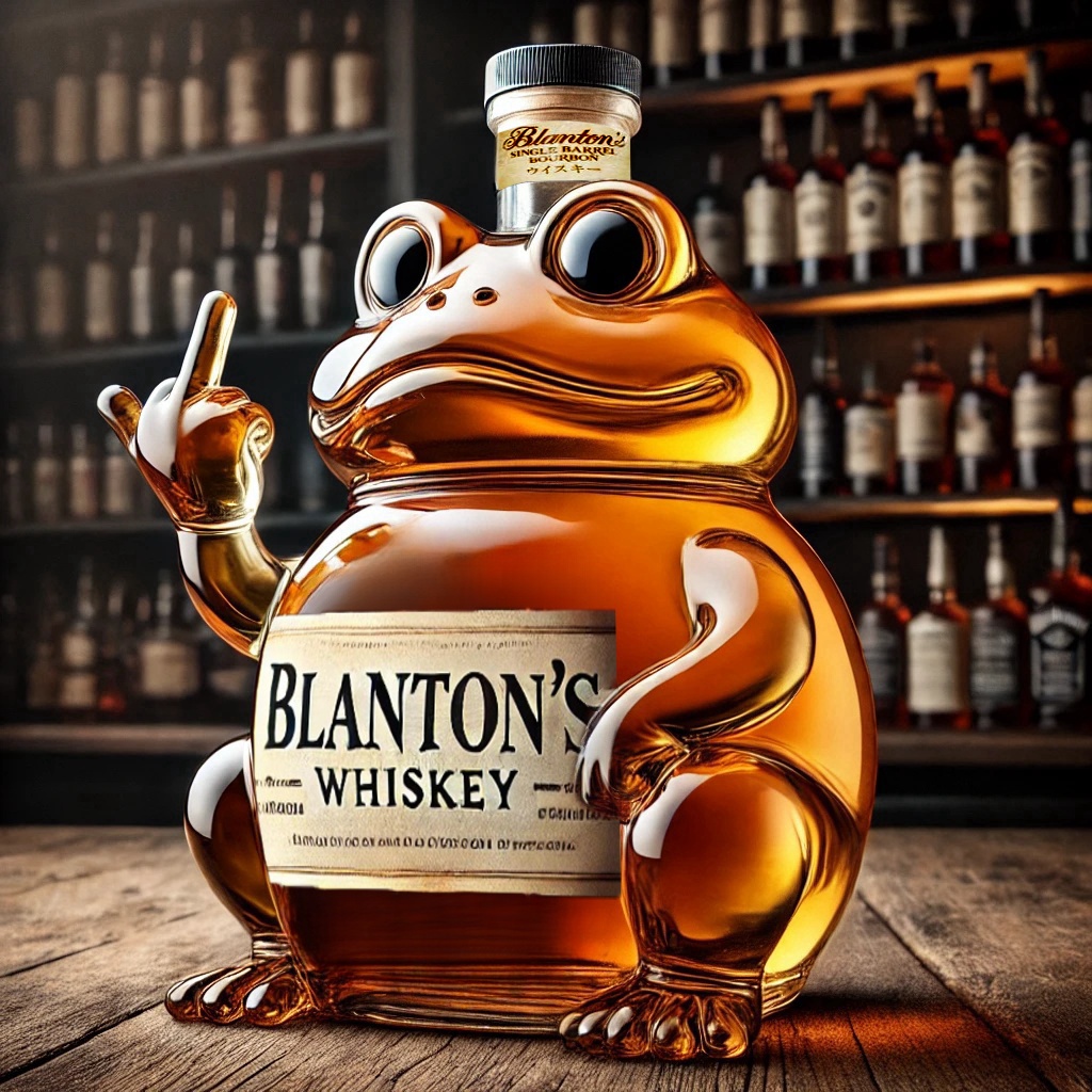 Funny Frog Whiskey Bottle