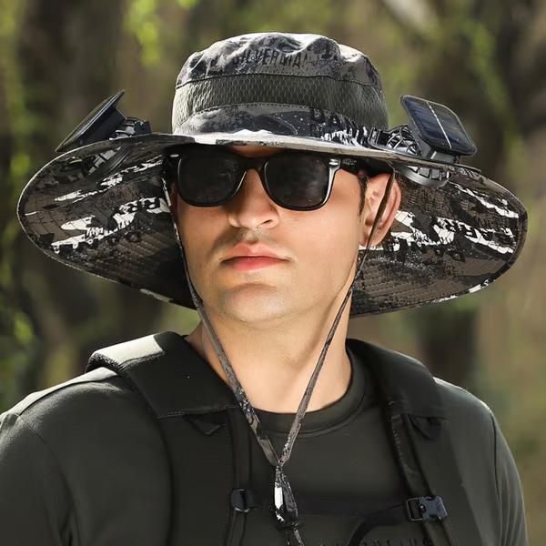 🔥Last Day Sale 50% OFF-⚡2025 New Ultralight Solar Fan Sun Hat – Lighter Than a Baseball!⚾(Only 11oz)