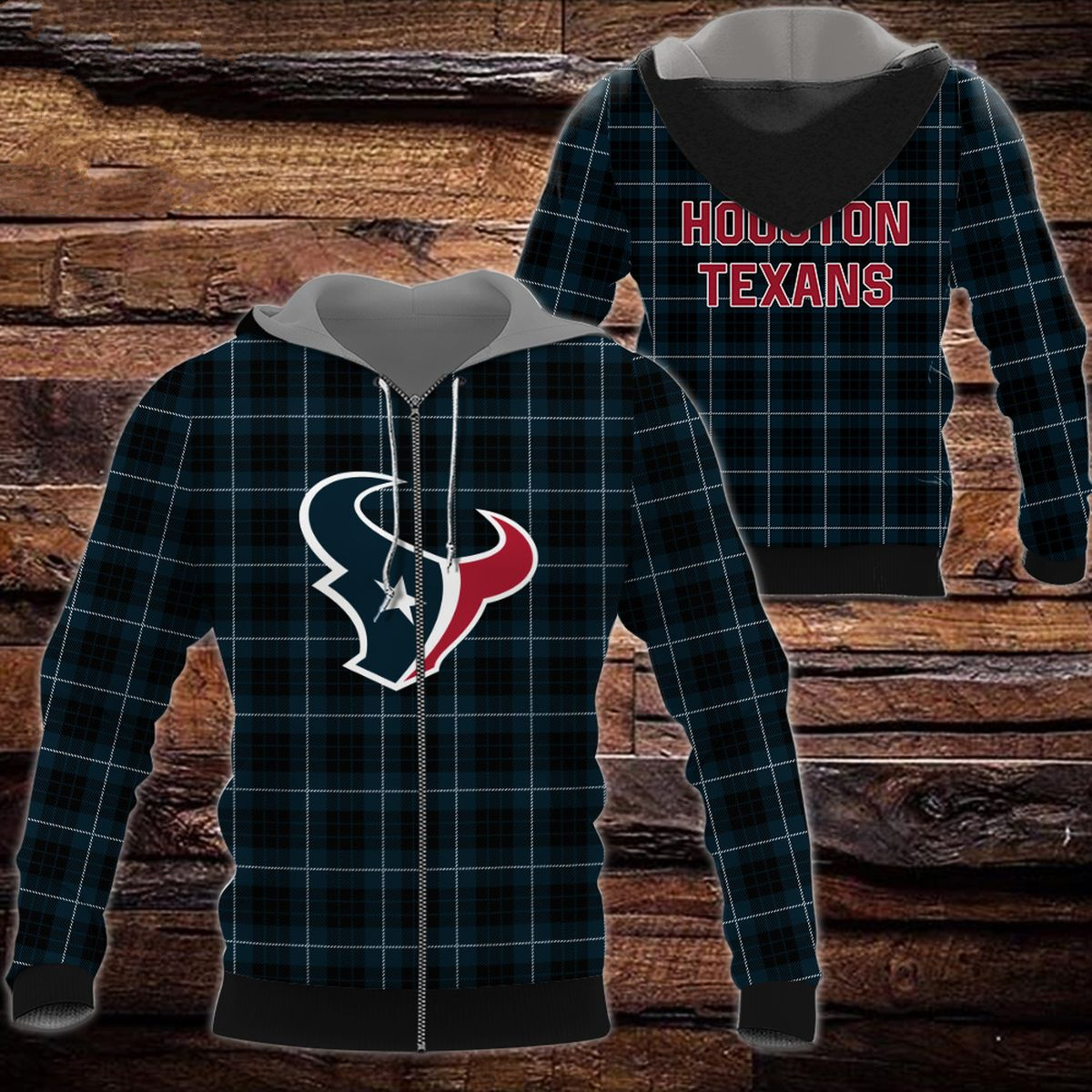 HOUSTON TEXANS 3D HOODIE SKULL101