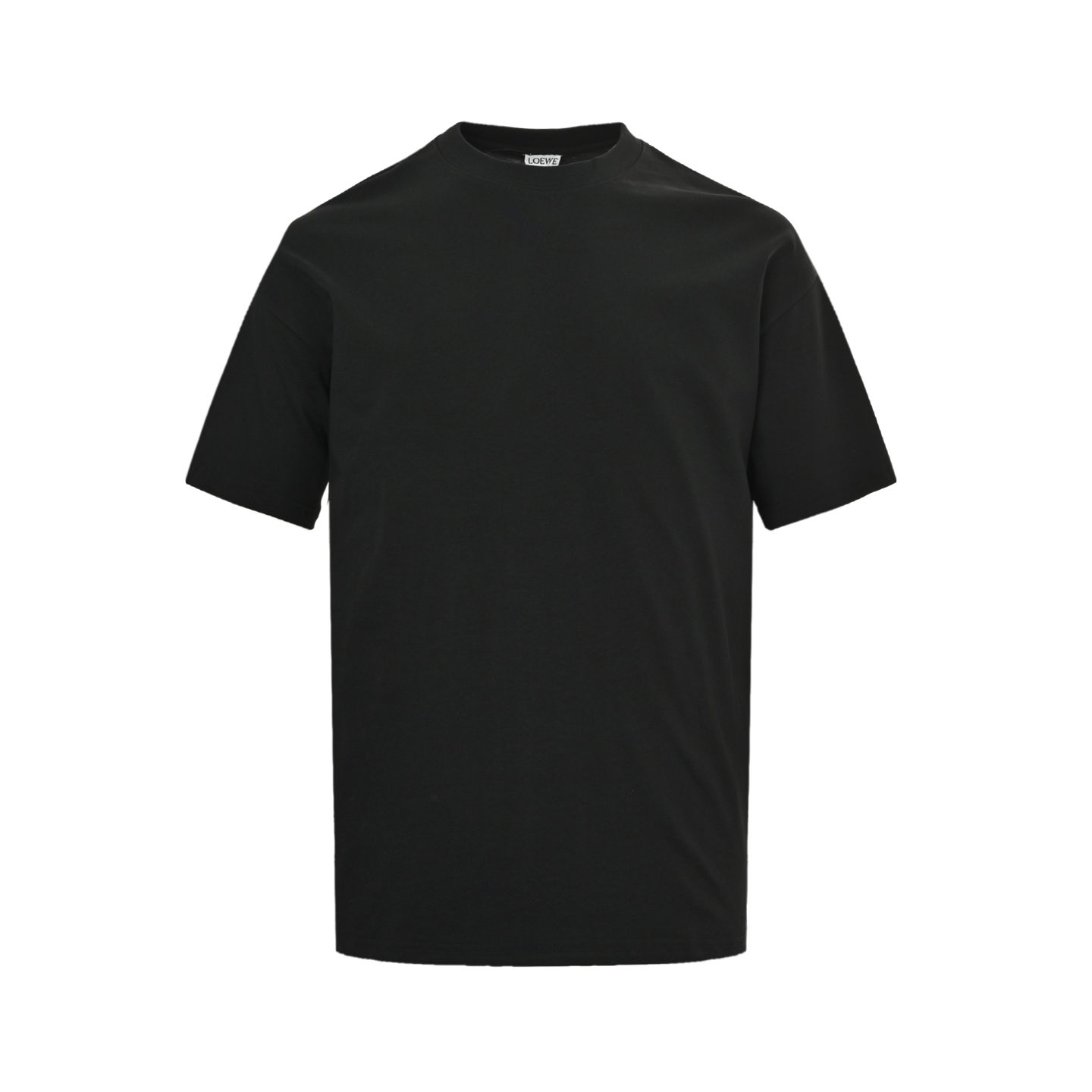 Loewe 25ss short-sleeved shirt with embroidered logo patch on cuffs