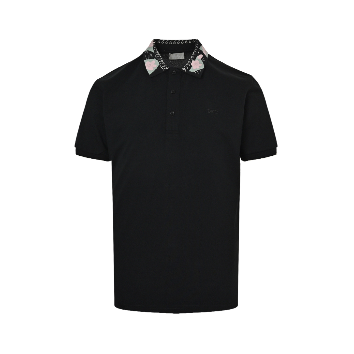 Dior floral collar jacquard Polo short sleeve