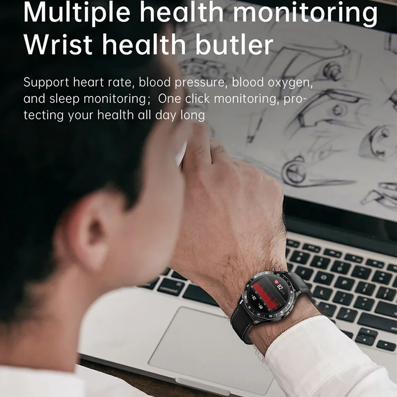 New wireless Bluetooth headset 2-in-1 HD Bluetooth Calling Smartwatch NCF Heart rate Blood pressure Monitor Sports smartwatch