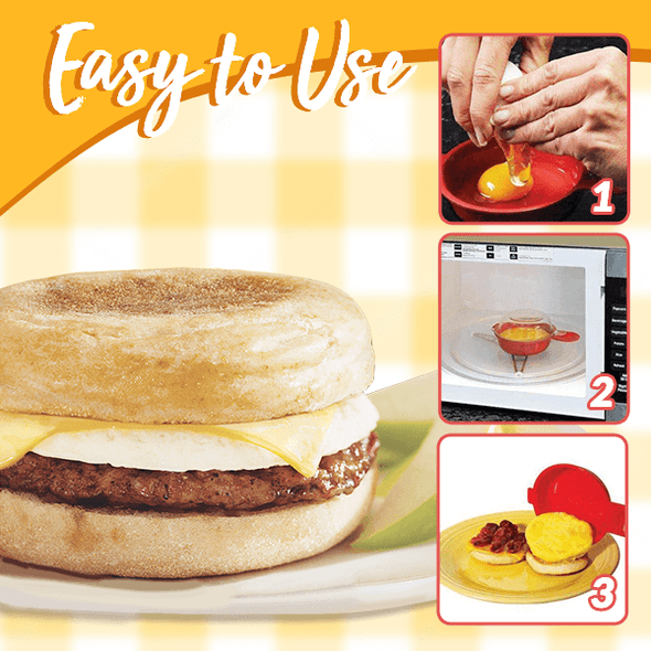 (🔥Last Day Promotion-SAVE 50% OFF)🍳EggWich Microwave Egg Cooker-BUY 1 GET 1 FREE