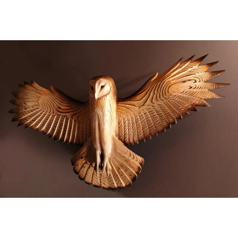 (🔥Father's Day Promotion 60% OFF)-Barn Owl Wall Art - Hand Carved Art-BUY 2 GET 10% OFF & FREE SHIPPING