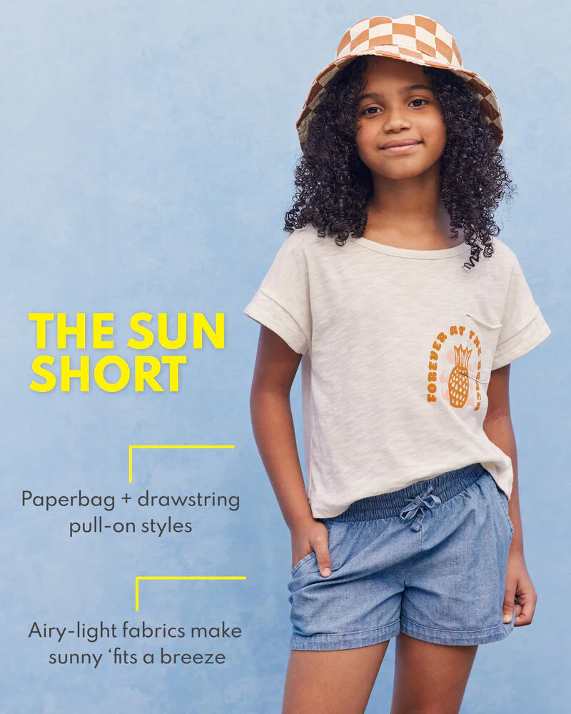 Carter's Kid Chambray Pull-On Shorts
