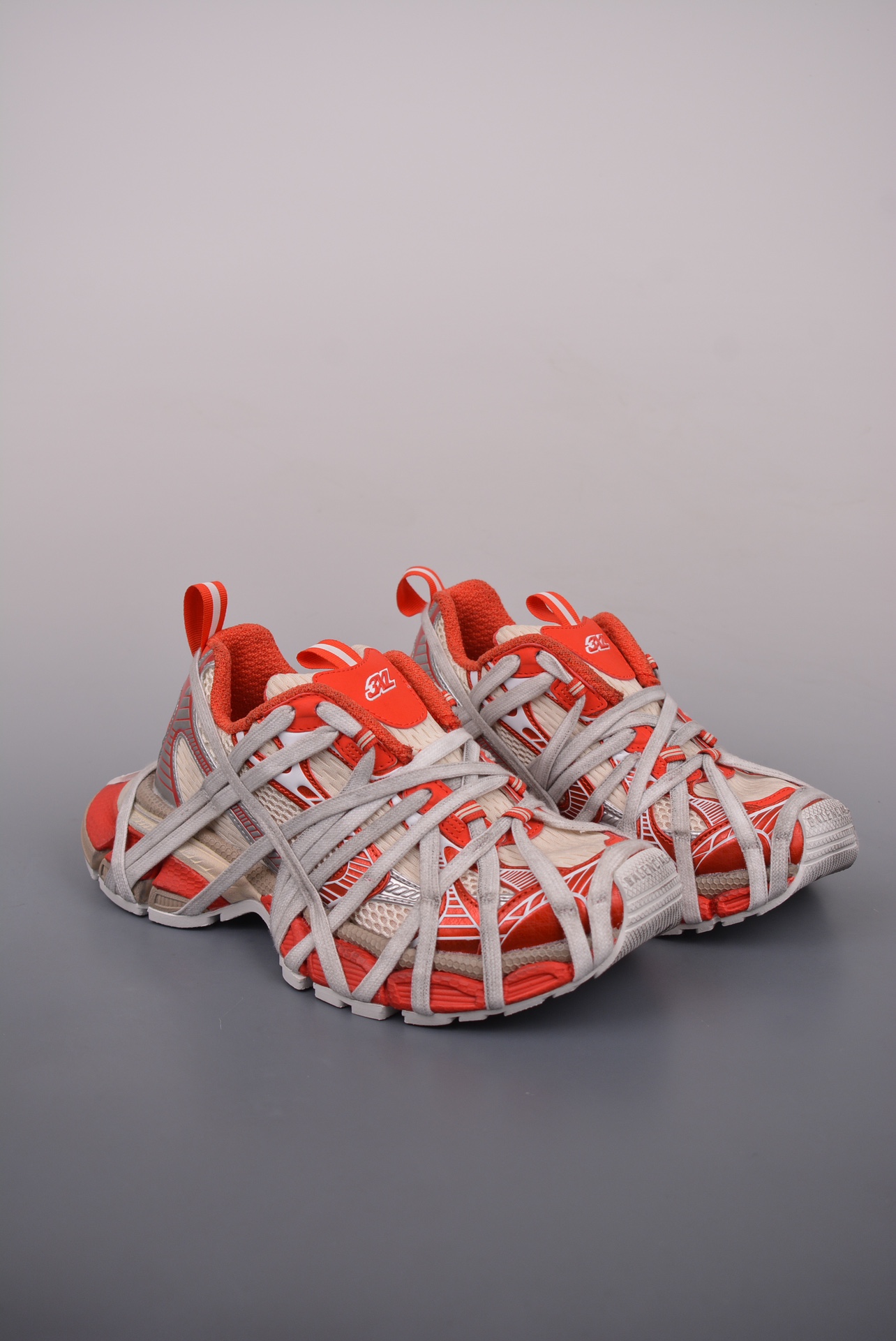 Balenciaga new 3XL lace-up trendy running shoes orange