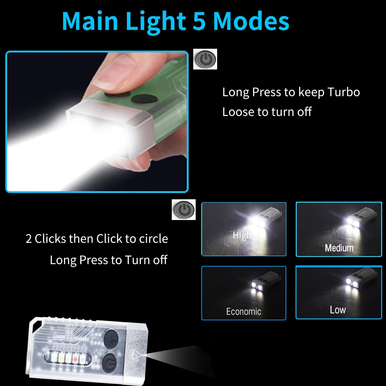 Super Bright Small EDC Flashlight-New Mini Pocket Keychain Flashlights
