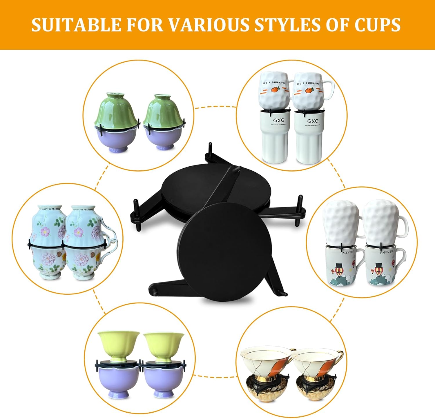 🔥Last Day Sale 50% OFF🔥3PCS/PACK(Black+Blue+Red) Cup Stacking Gadget