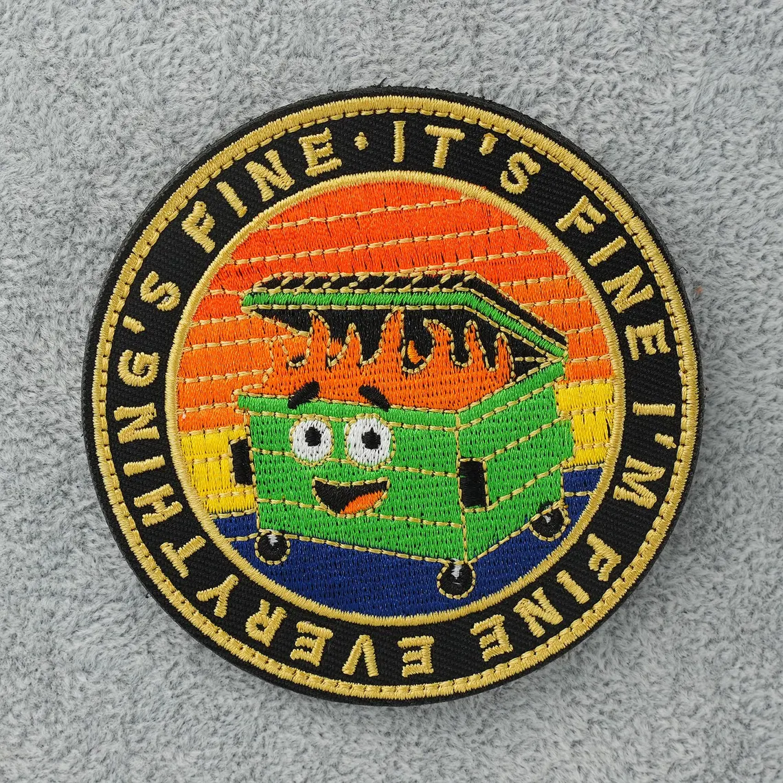 Dumpster Fire Iron-On Patch