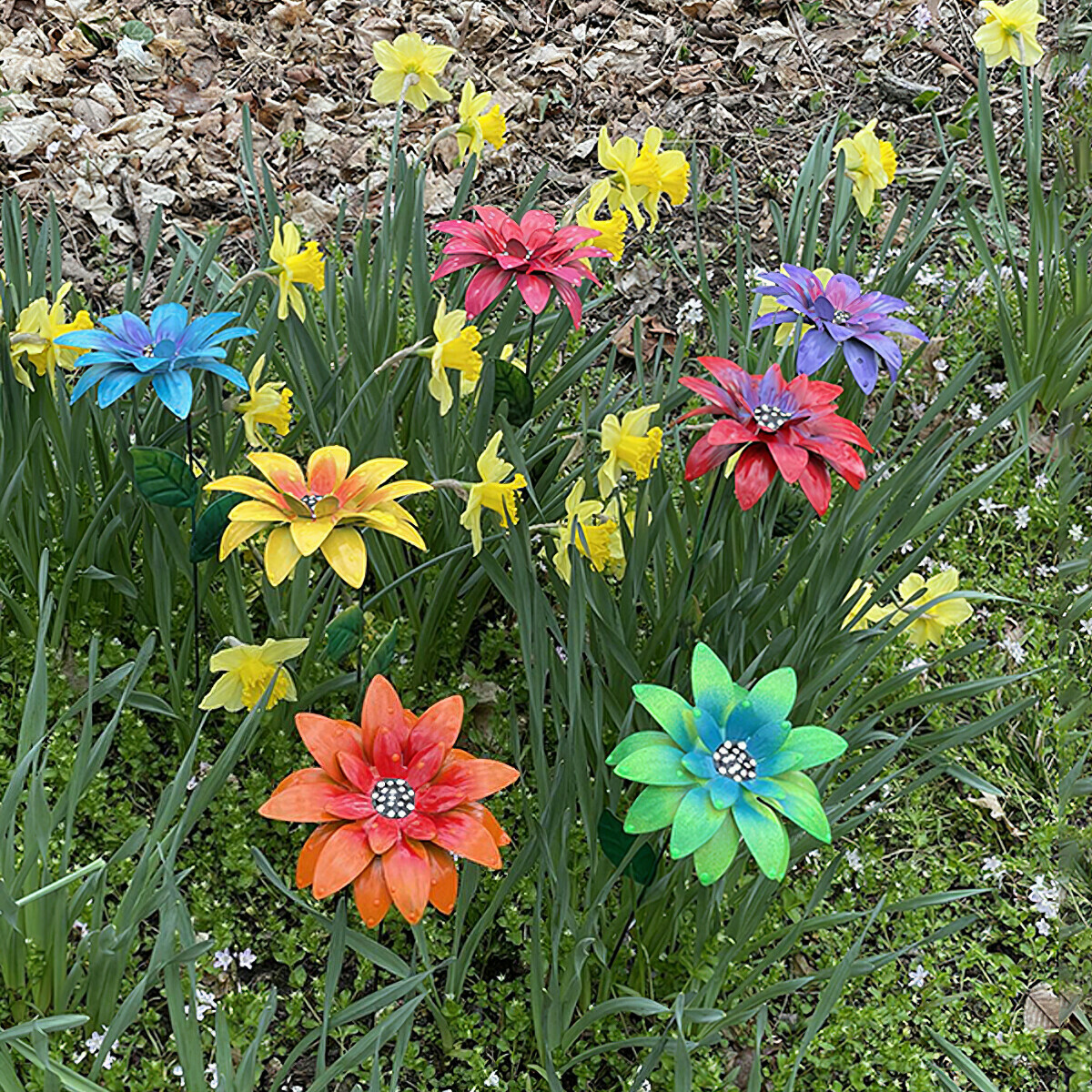 🔥Last Day Promotion 70% OFF🍀Metal Flowers Garden Stakes