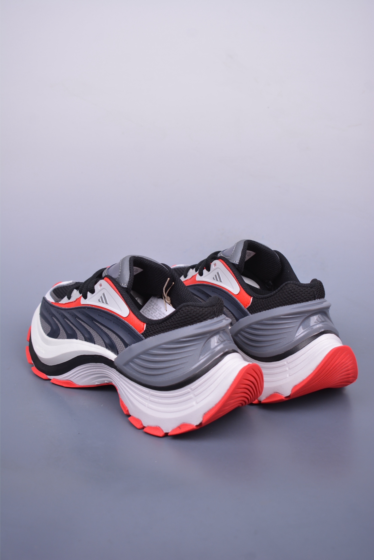 Adidas Vento XLG MTW Daddy Shoes Black, Gray and Red JR6392
