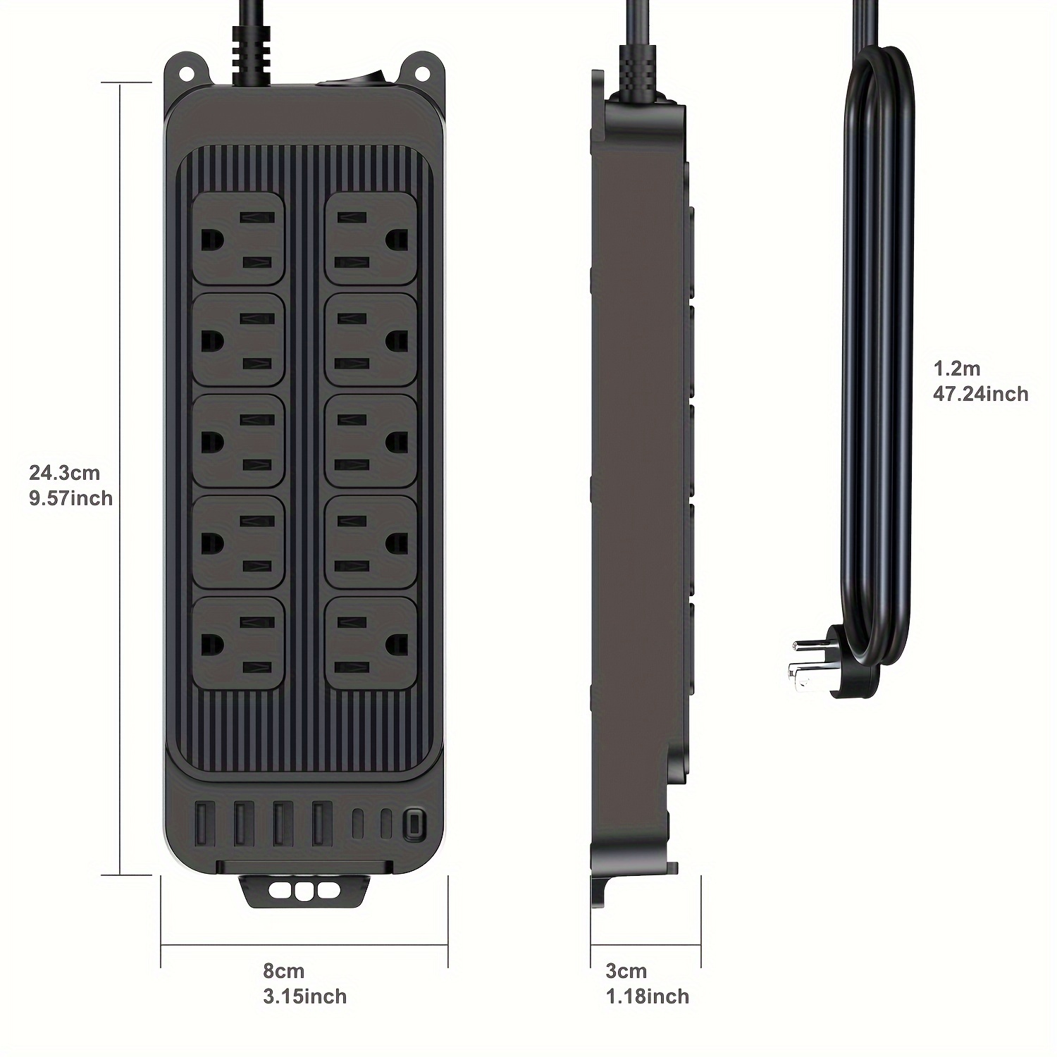 10-Outlet-Flat-Plug-Power-Strip-with-6-USB-Ports-(2-USB-C)