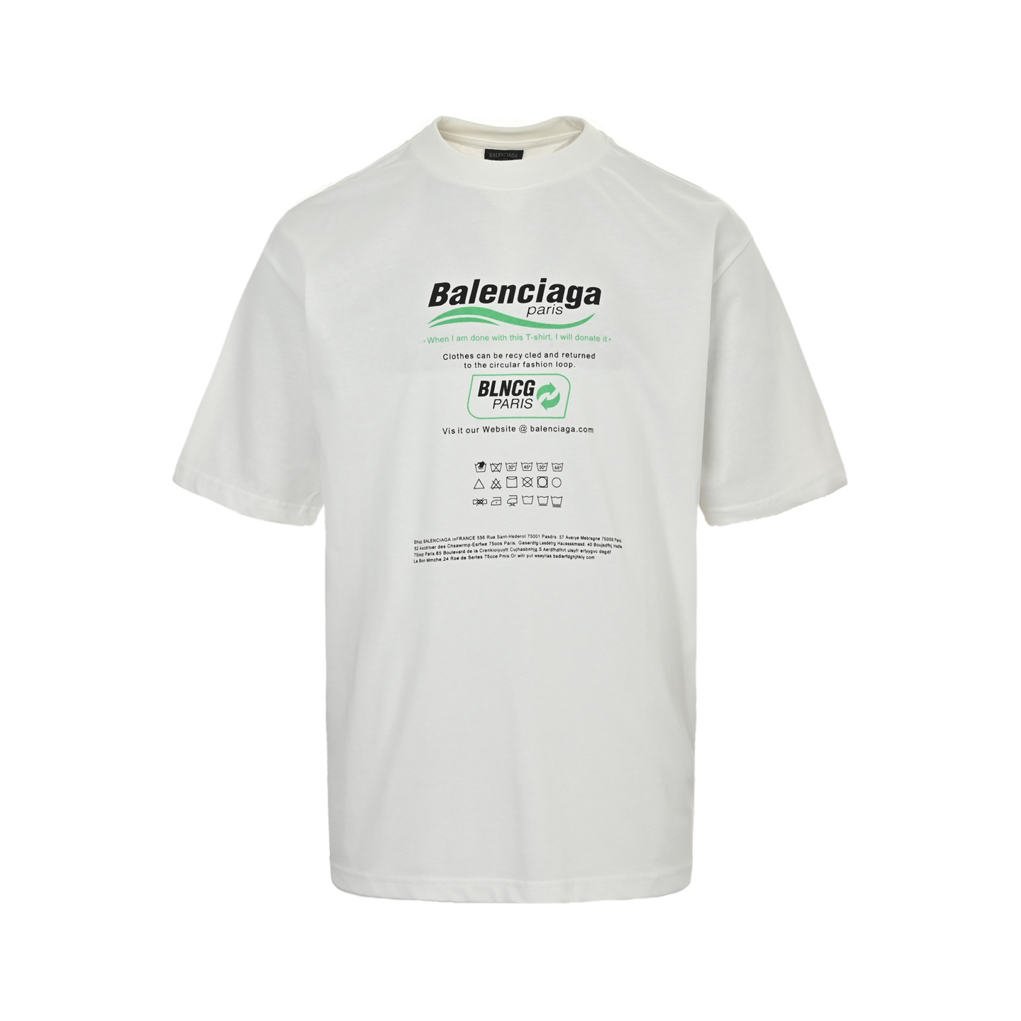 Balenciaga Eco-Friendly Limited Printed Short Sleeves