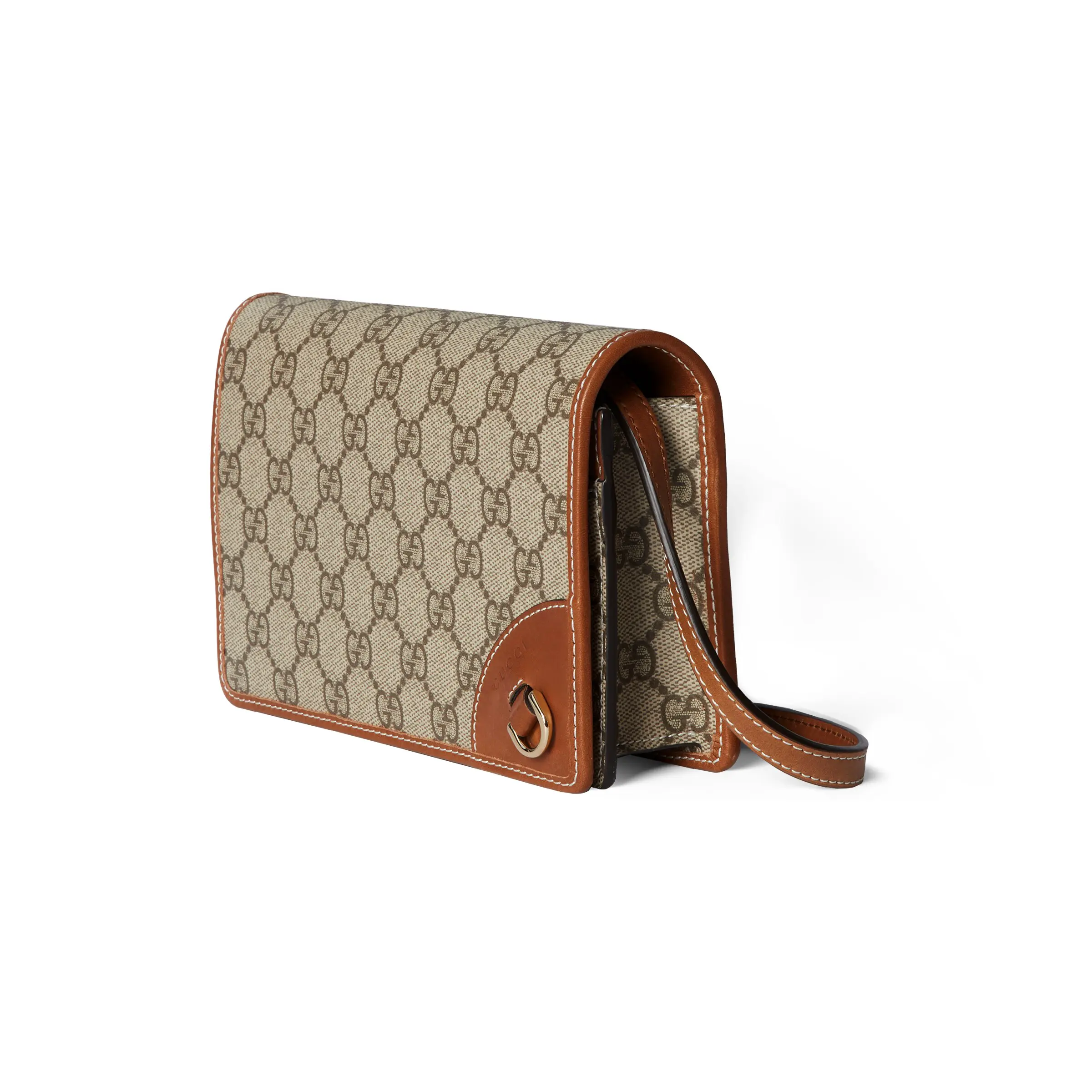 Gucci GG Emblem leather shoulder strap wallet 820688FAD6L9758