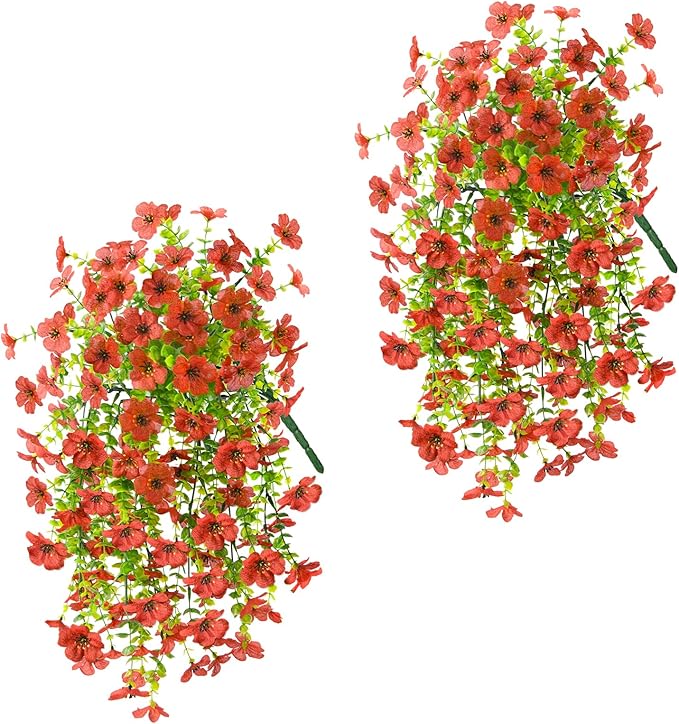 🔥LAST DAY 50% OFF🔥2 PCS Artificial Hanging Silk Fake Daisy Realistic Flowers ,UV Resistant