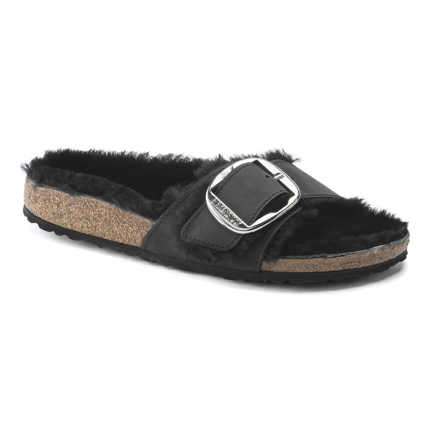 Madrid Big Buckle Shearling Oiled Leather B-88413