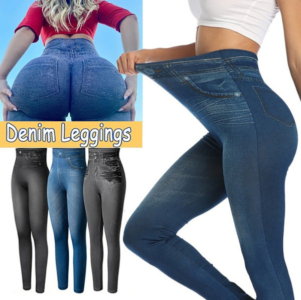 (🔥Last Day Promotion-SAVE 50% OFF)Comfortable Butt Lifting Tummy Control Denim Leggings-BUY 2 SETS GET 10% OFF & FREE SHIPPING