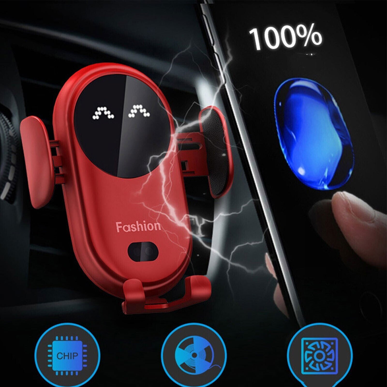 🔥NOW-50% OFF-Smart Car Wireless Charger Phone Holder(BUY 2 Free Shipping)