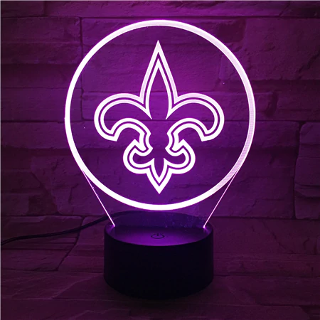 NEW ORLEANS SAINTS 3D LED LIGHT LAMP