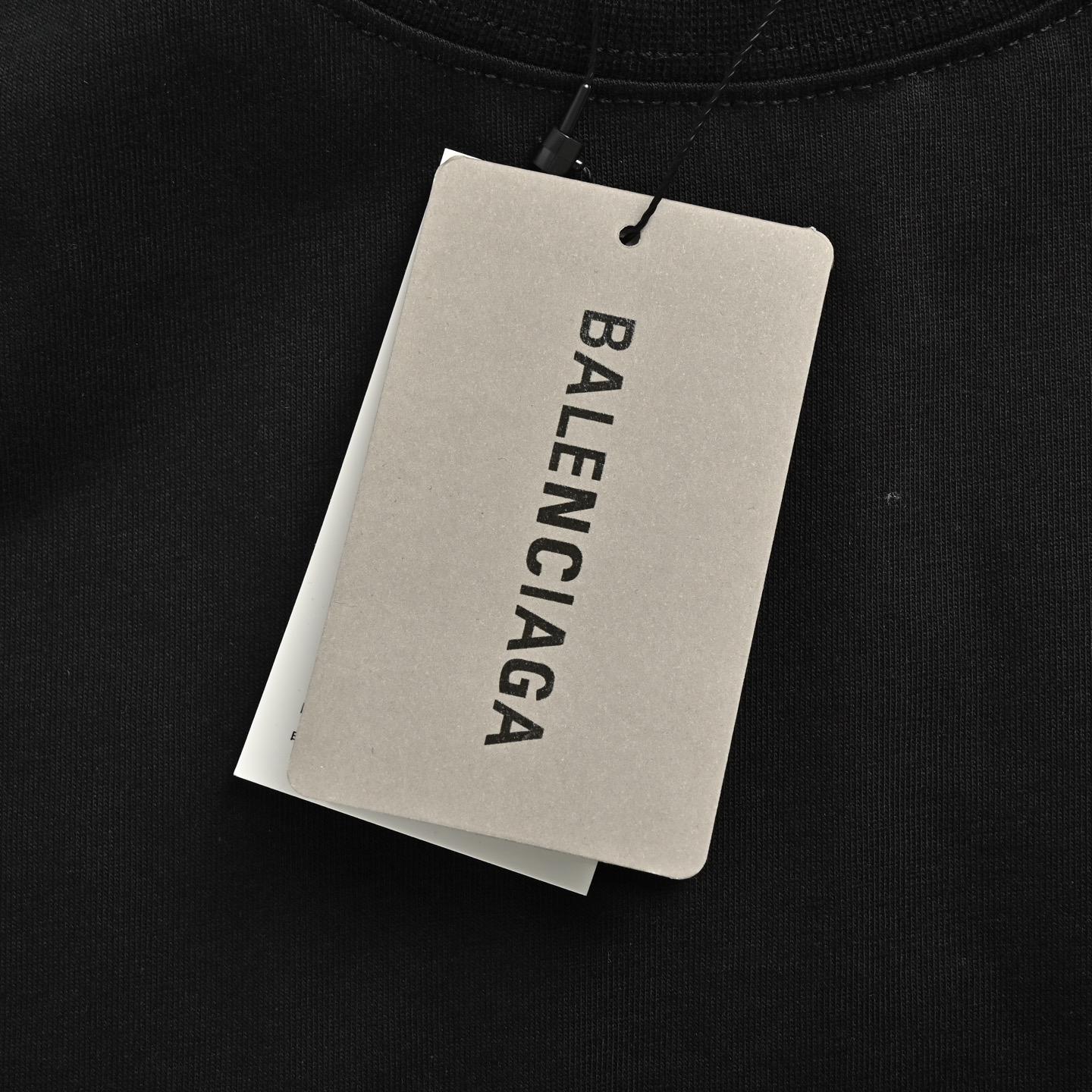 Balenciaga Back Tape Lettering Round Neck Short Sleeve
