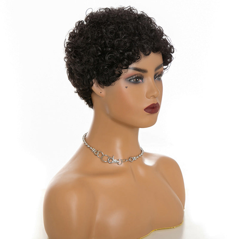 Luna Wigs Pixie Cut Wigs Kinky Short Curly Wig for Women