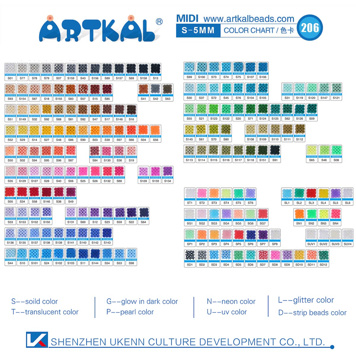 72 bags MIDI S-5mm Colors Set 1000 Count Pack(SB1000-N)