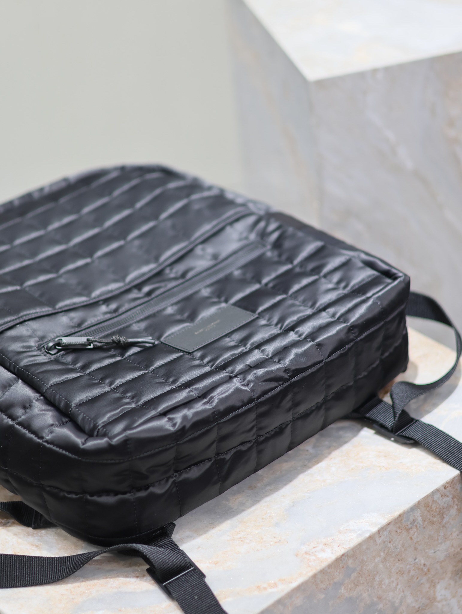 Yves Saint Laurent Plaid Nylon Backpack Bag 623698