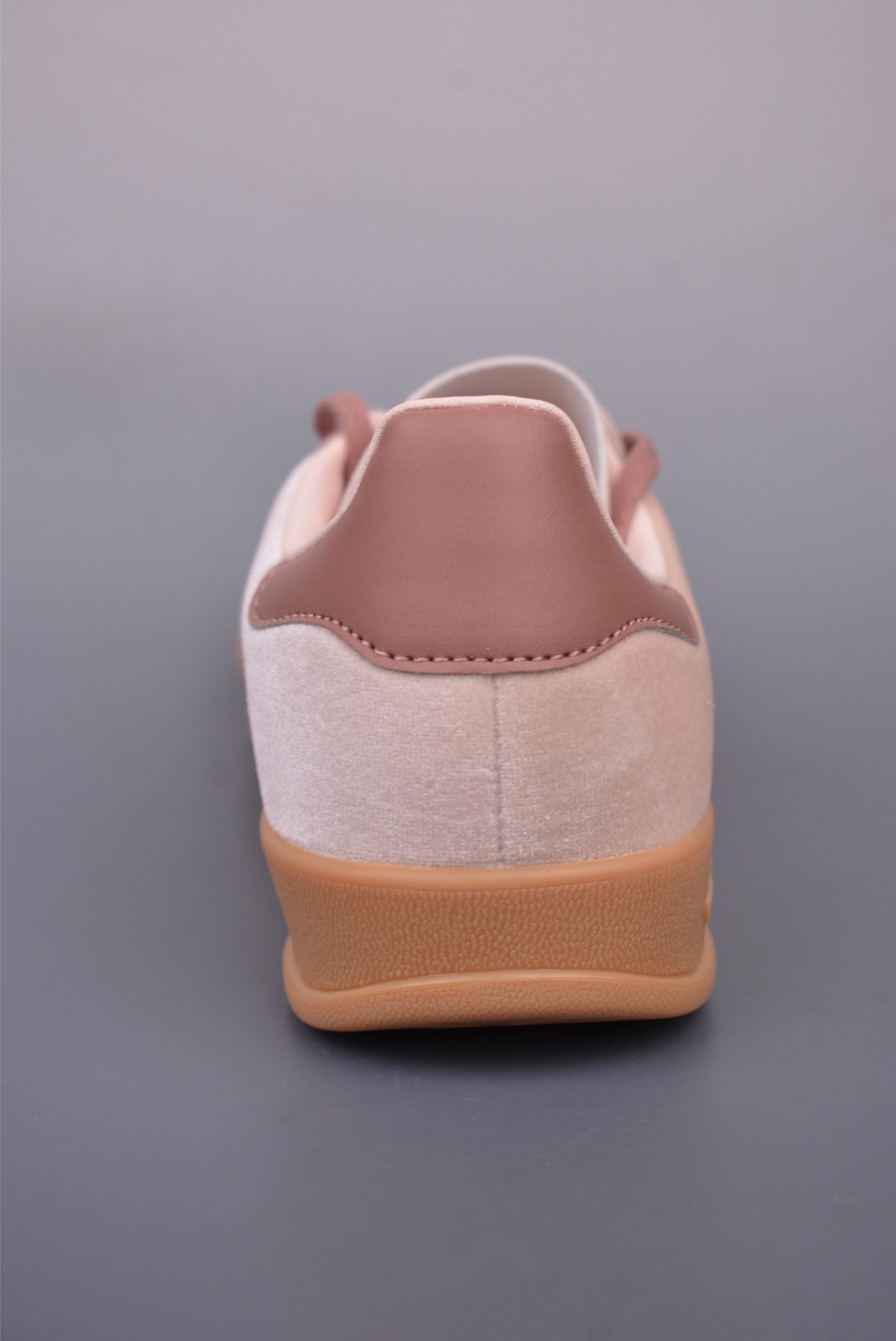 Adidas Gazelle Indoor Trainers Sneakers Velvet Coral Pink Brown Raw Rubber Sole JR0232