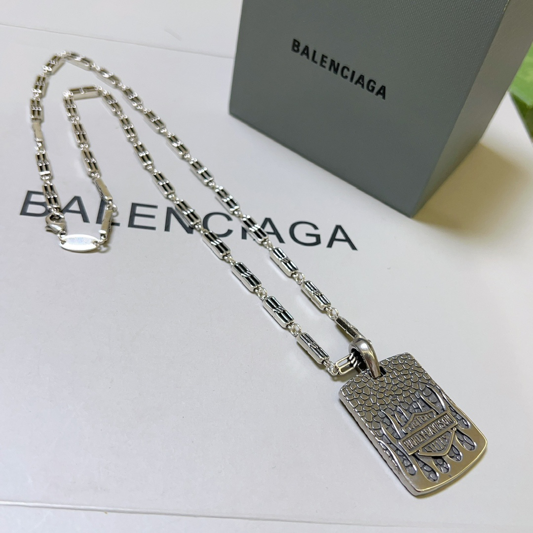Balenciaga Fireworks Square Chain Vintage Necklace