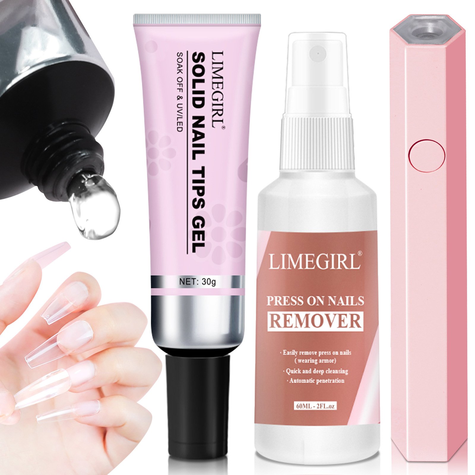 🎉Hot selling🎉-Magic Solid Nail Glue Kit 3-In-1 Nail Art Kits