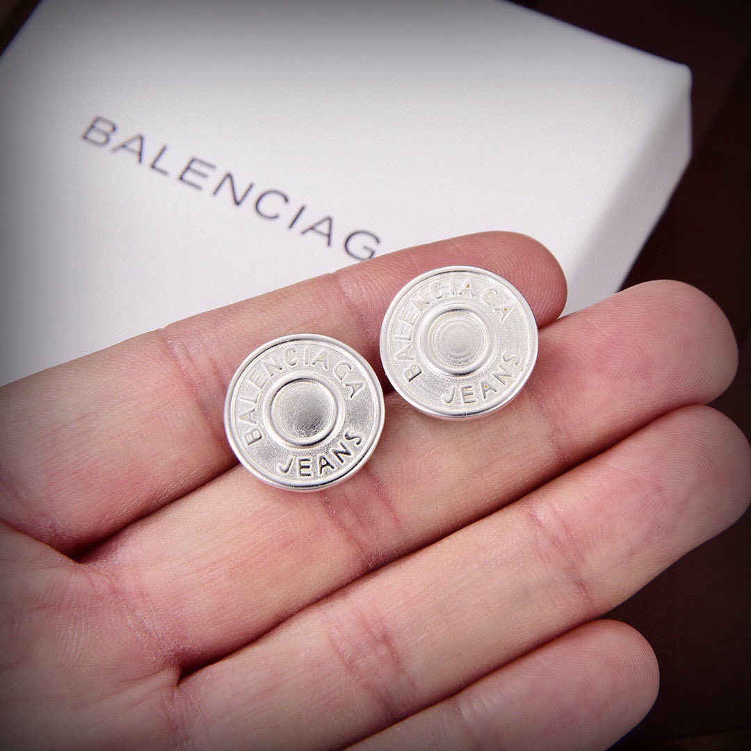 Balenciaga round earrings