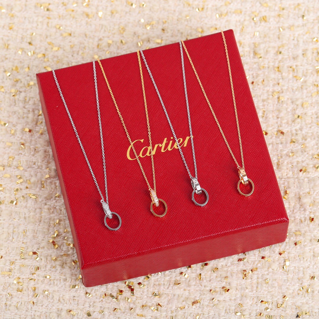 Cartier double ring necklace