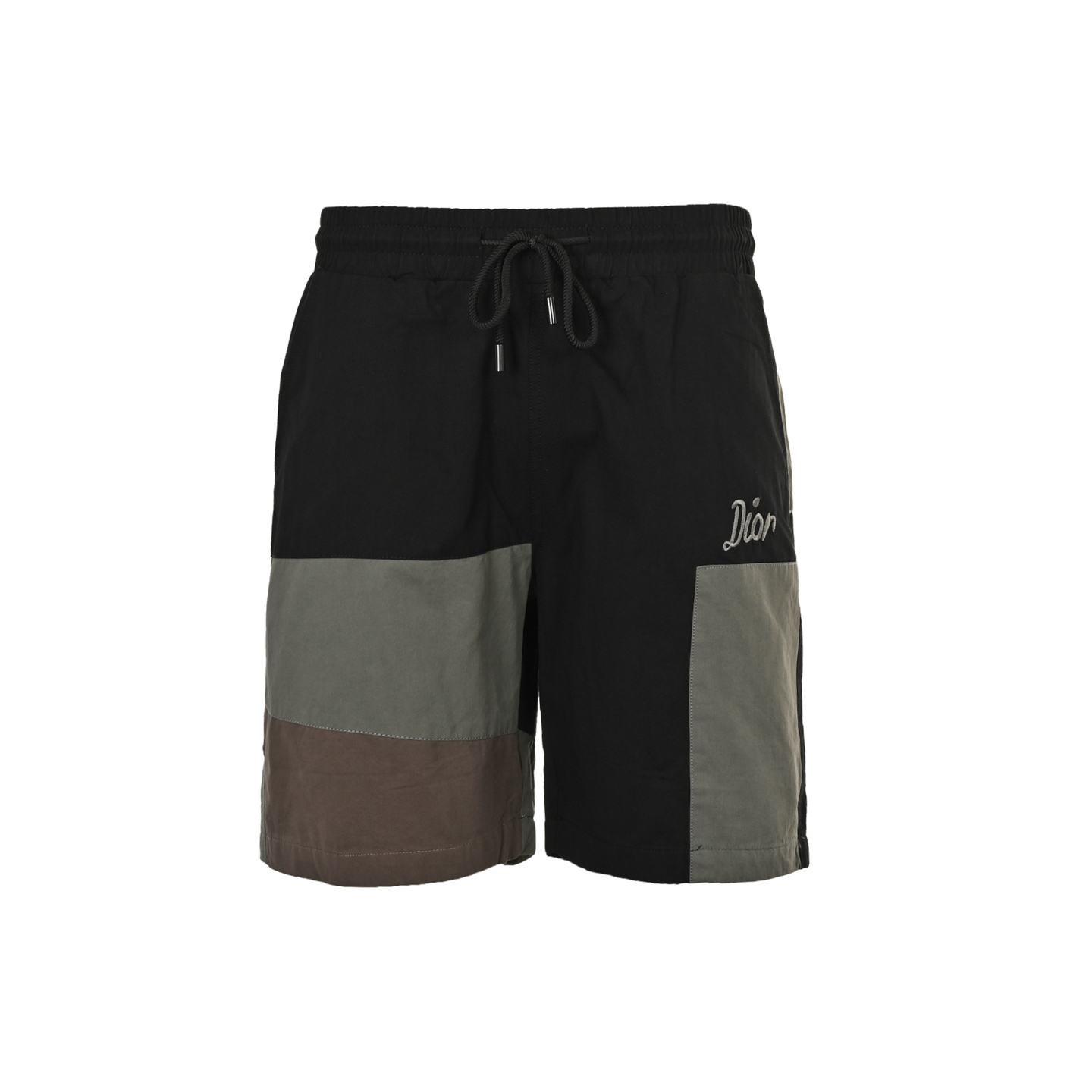 Dior 25ss patchwork lettering embroidered shorts