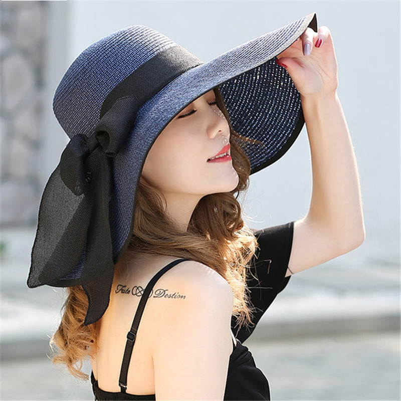 Summer Large wide Brim Straw Hat Adult Big Brim Straw Hat Sun hat sand