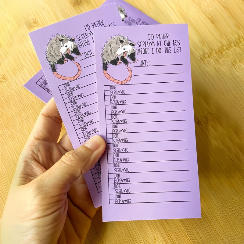 Possum Screaming To Do List Notepad