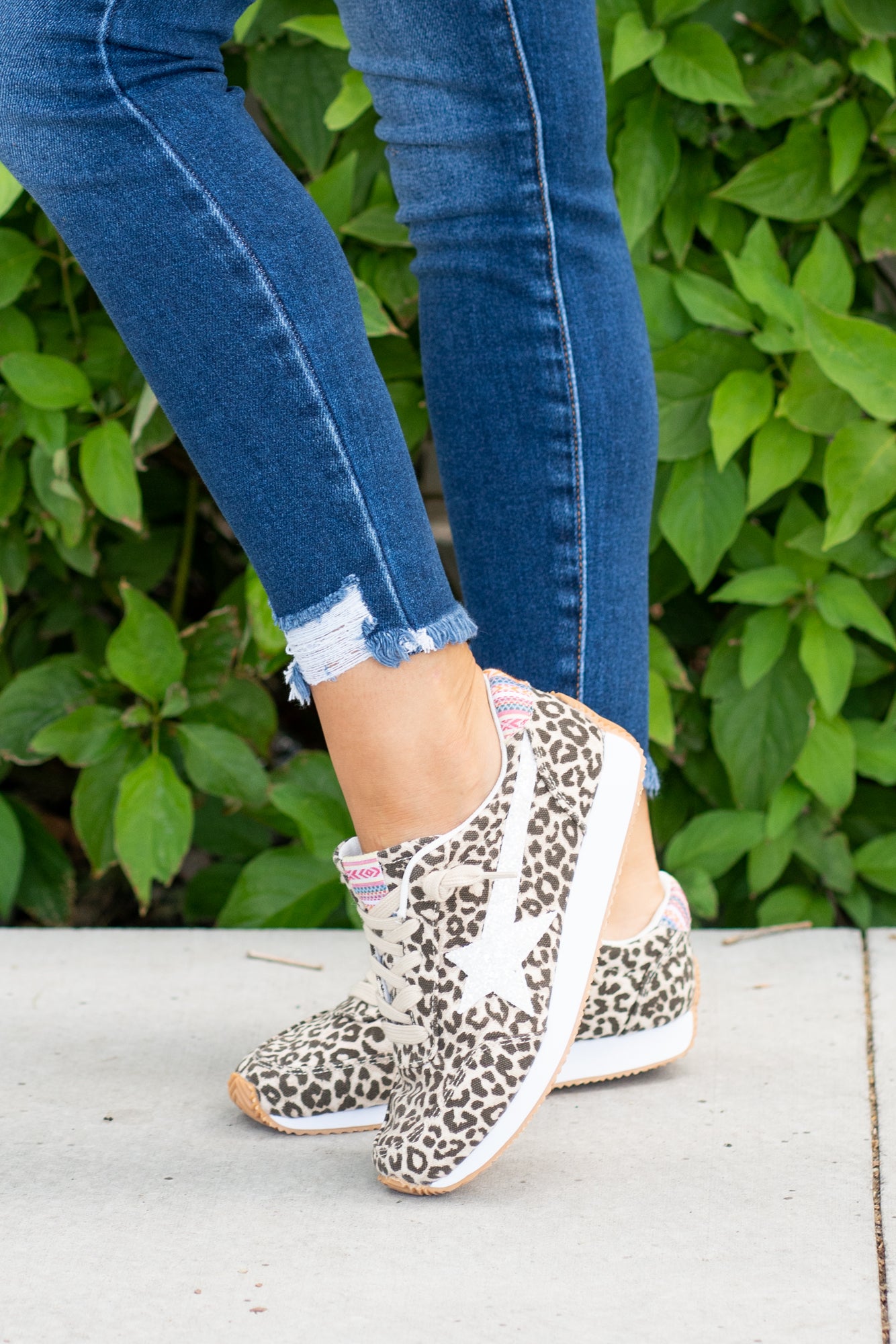 Vintage 2 Star Sneakers Cream Leopard