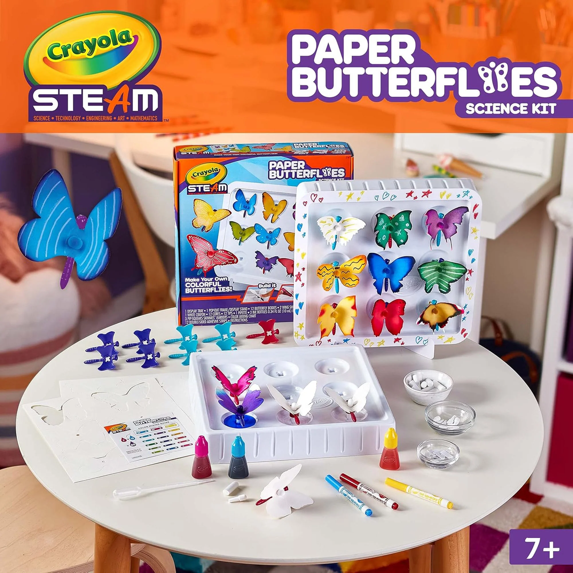 Crayola 60 Piece Paper Butterfly Science Kit, STEAM Toy, Ages 7+