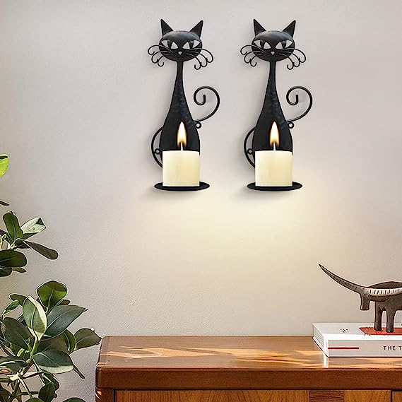 (🔥Last Day Promotion-SAVE 60% OFF)-Black Cat Candle Holder-BUY 2 FREE SHIPPING