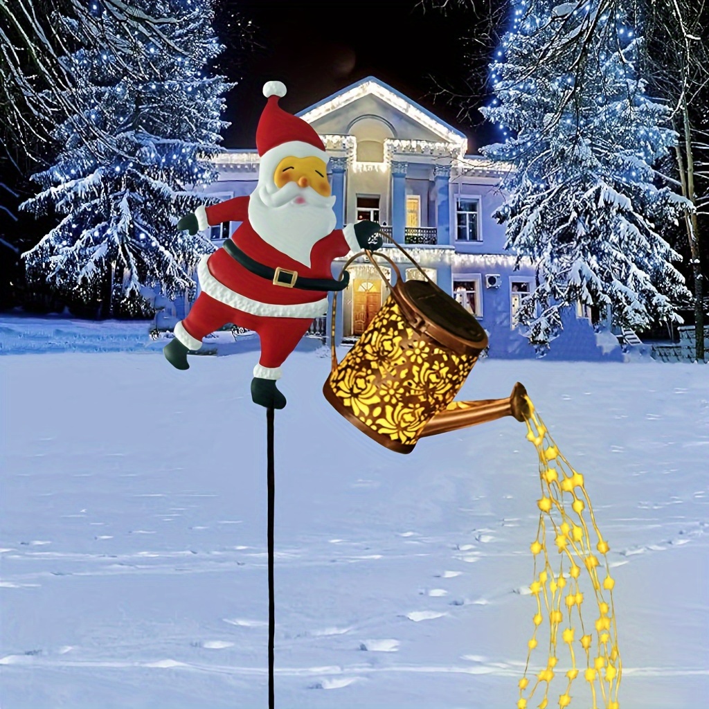 🎄Early Christmas Sale 49% OFF🎄🎅Solar-Powered Santa Watering Can Garden Lights