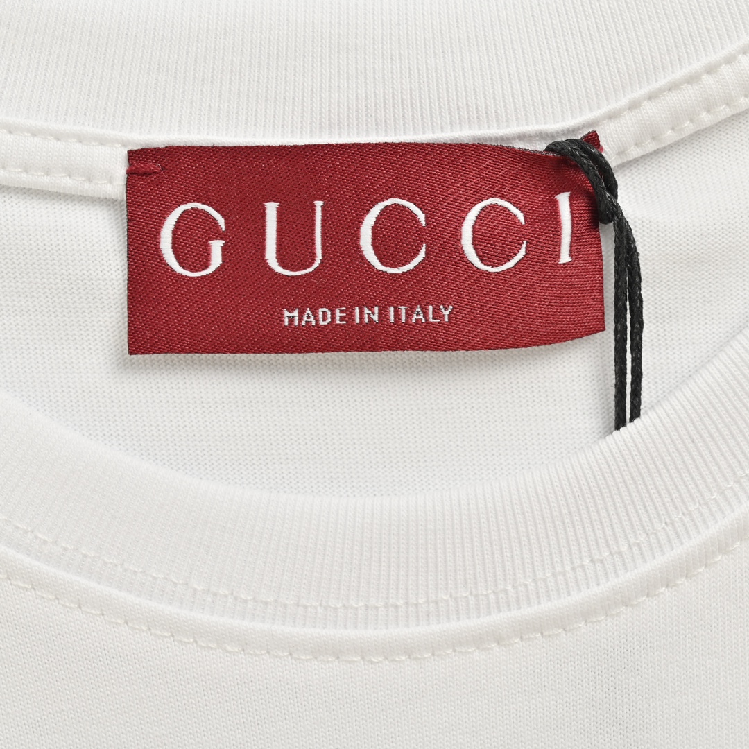 Gucci 24ss school emblem print short sleeves
