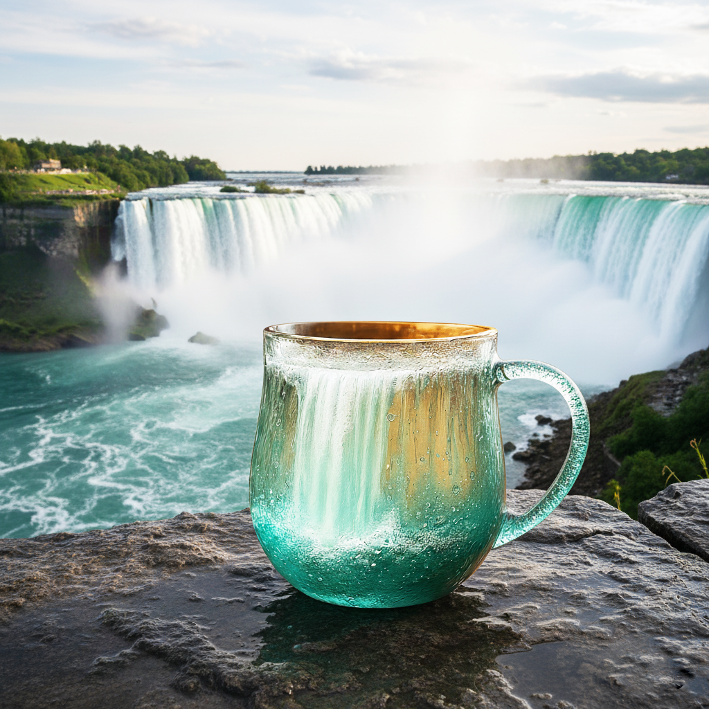 Enjoy the tranquility like a waterfall - Waterfall Glass cup
