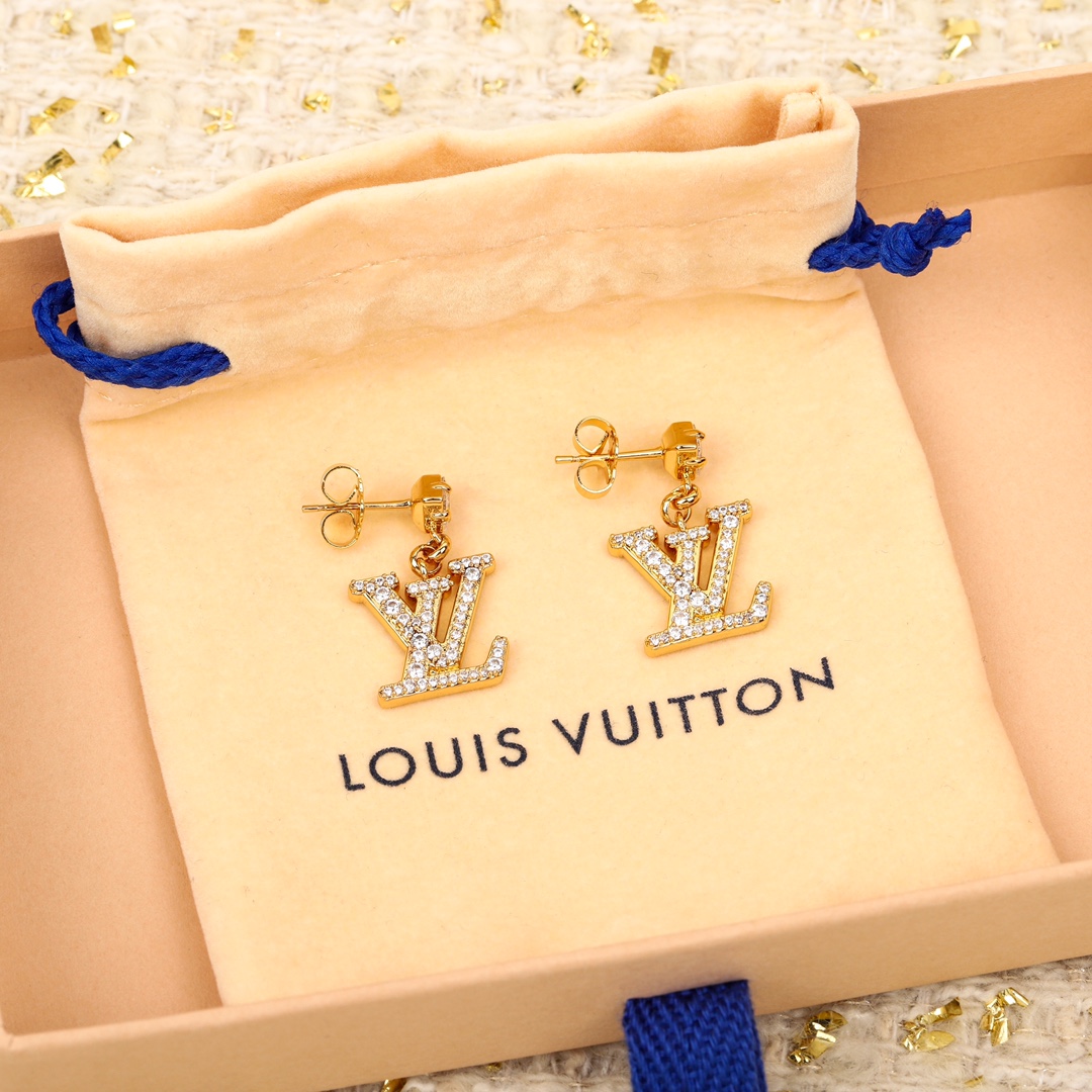 Louis Vuitton diamond earrings