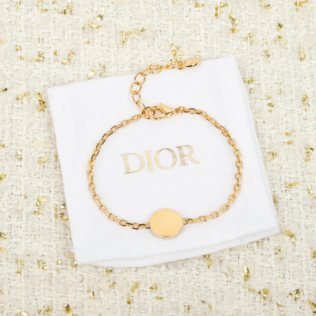 Dior black round bracelet