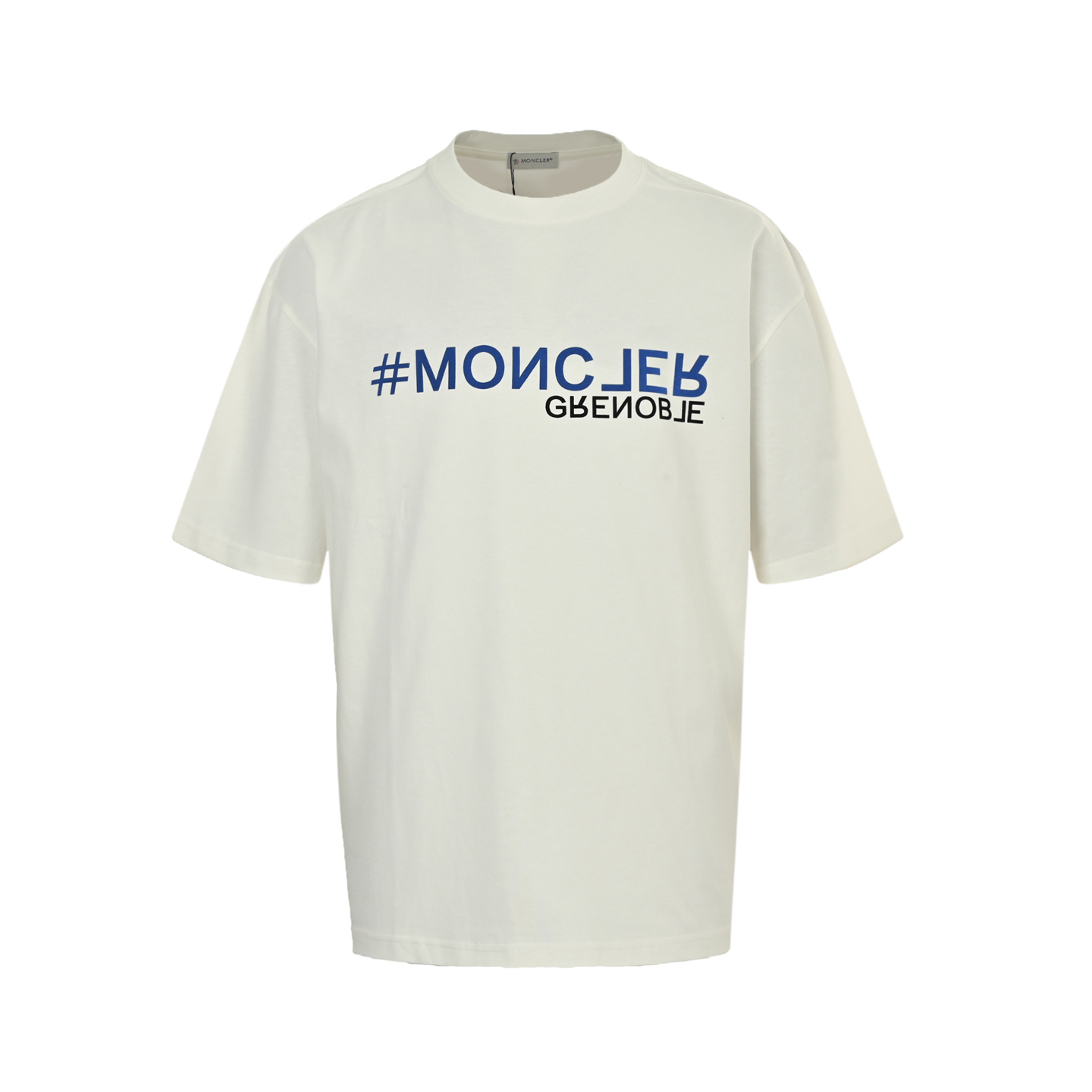 Moncler 25ss flocked letter print short sleeves