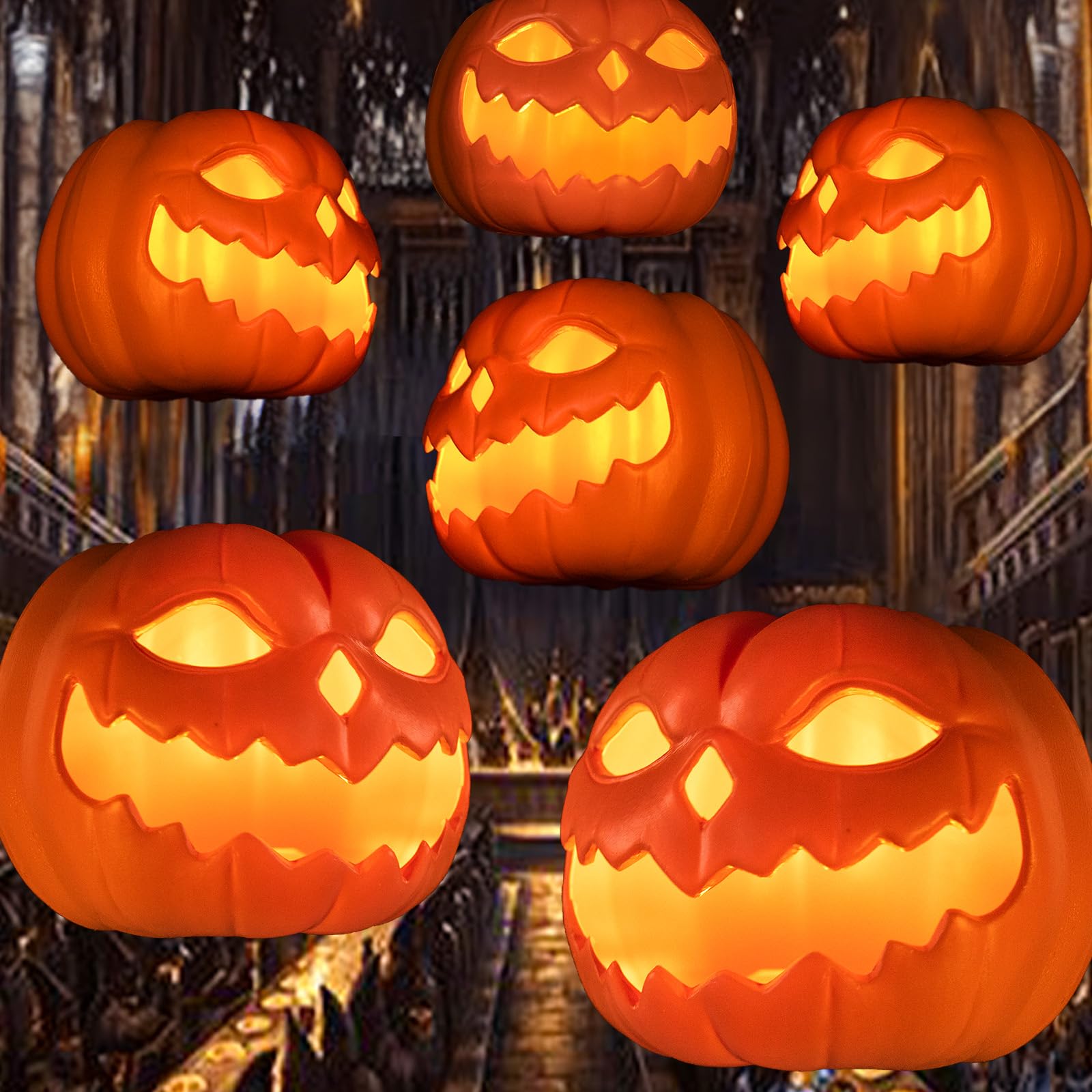 🔥ON SALE - 50% OFF🔥🎃 Flickering LED Floating Pumpkin Lantern with Remote Control