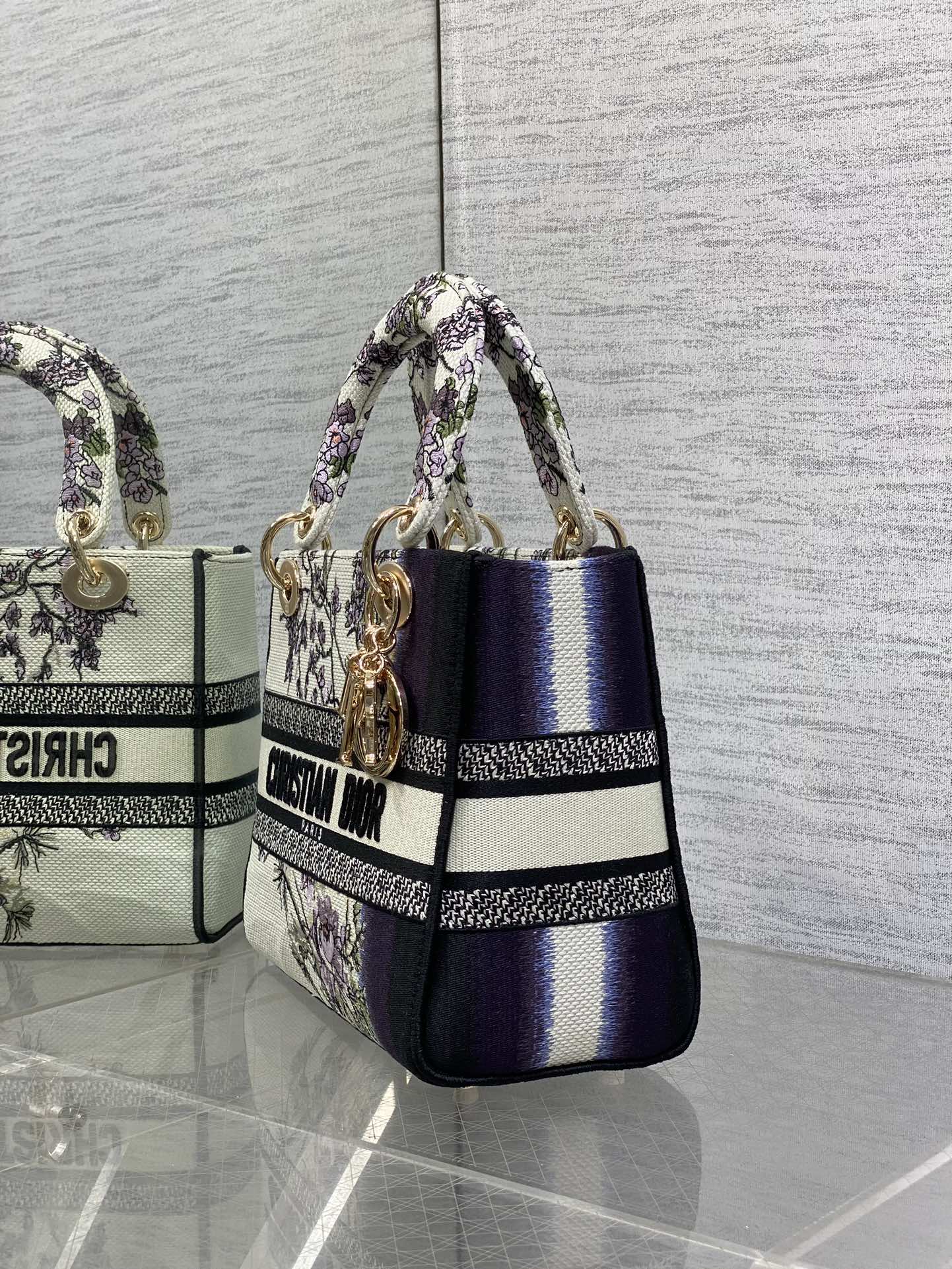 Dior Lady Summer Collection Embroidered Lady Bag