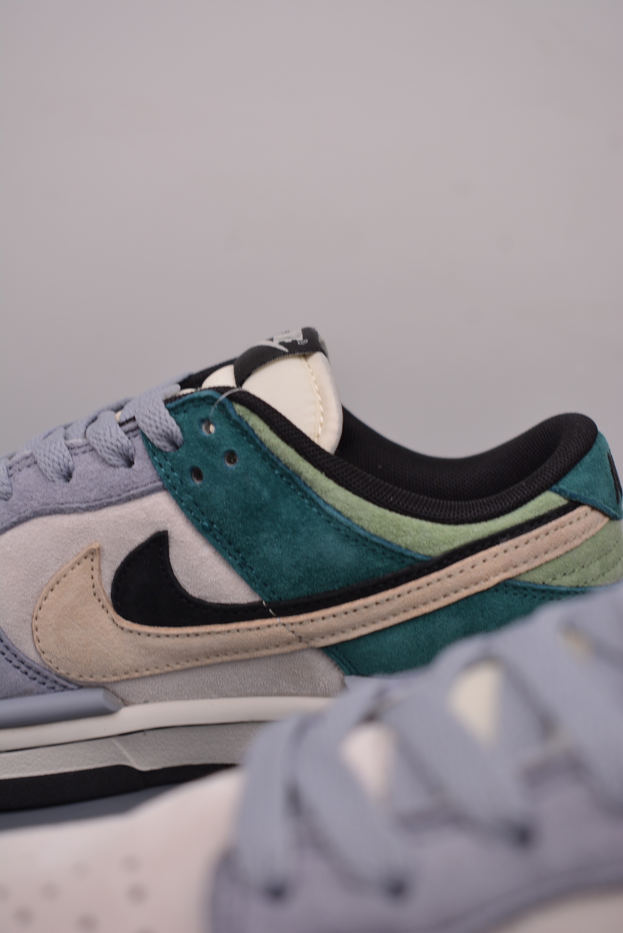 Yves Saint Laurent x Nike SB Dunk Low YSL green, purple and white GF2409-170