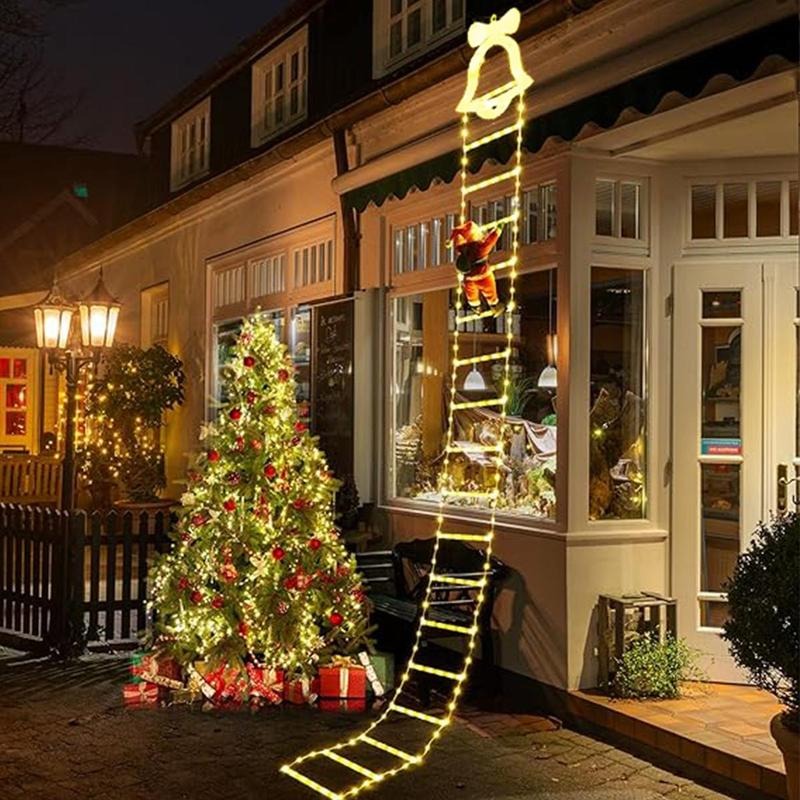 🎄Early Christmas Sale - 50% OFF🔥Christmas Santa Climbing Stairs Light (11 ft & 350 Multi-Color LED Bulbs, 8 Flashing Modes)