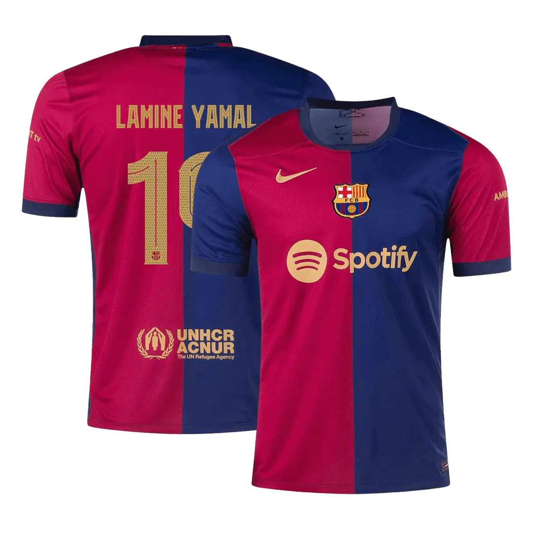 LAMINE YAMAL #19 Barcelona Home Football Shirt 2024/25 - UCL