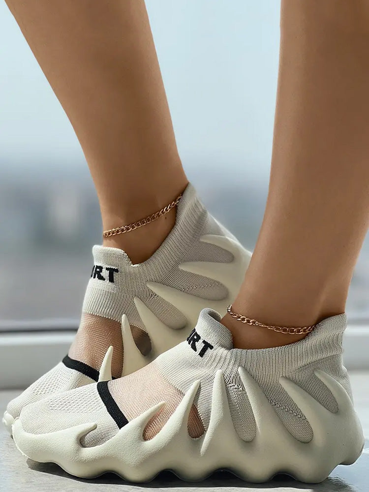 Mesh Patchwork Octopus Sneakers